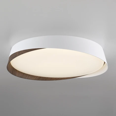 Потолочный светильник RGB круглый Citilux Bonny CL754350G Белый+Венге LED с пультом (220V, круглые)