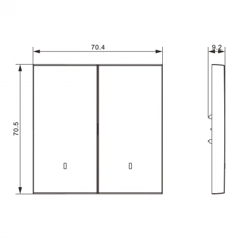 Клавиша 2-я с подсветкой, слоновая кость Donel S08 DS28555