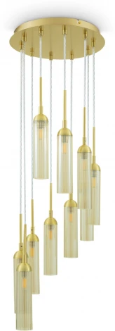 Подвесная люстра каскадная Freya Borgy FR5379PL-10G (220V, на проводе)