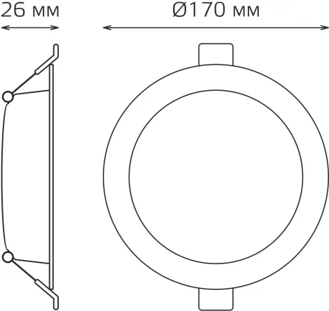 Светильник встраиваемый Gauss Downlight 9030420218 18W 1600lm 4000K IP20 белый LED (220V, круглые)