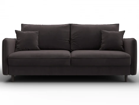 Диван прямой Лига-064 НПБ (ДСП/Дерево/Велюр/Коричневый) Лига Диванов 134779