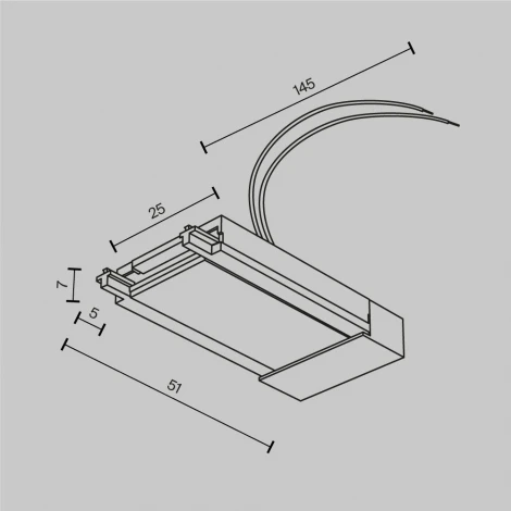 Ввод питания накладной белый Maytoni Accessories for tracks Radity TRA084B-11W (48V)