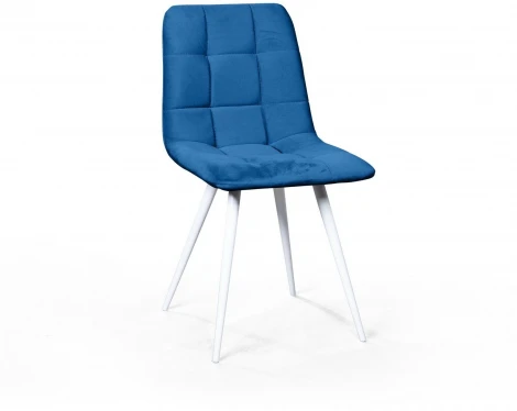 Стул UNO, бархат синий 29 / белый конус Top Concept UNO 75287