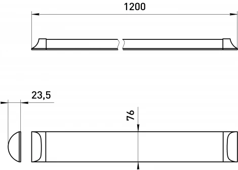 Линейный светильник светодиодный ЭРА SPO-5 SPO-5-40-4K-P (F)