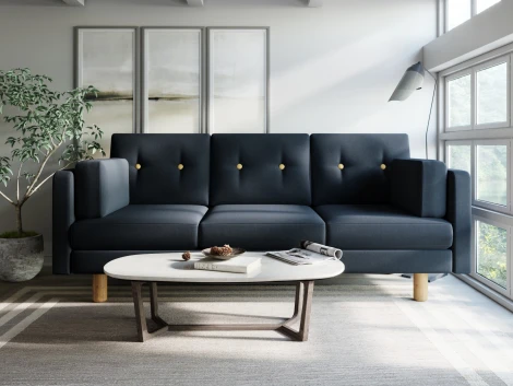 Диван Arsko прямой Ингвар Б велюр антрацитовый