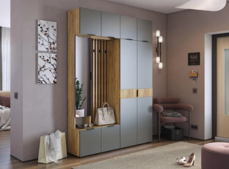 Шкаф Woodville Бери 80 дуб крафт золотой / графит 551890