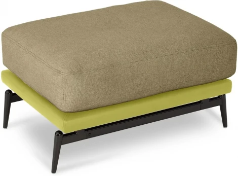 Пуф Ispani ОГОГО (арт.808357), (Ткань,Экокожа/Коричневый,Зеленый)