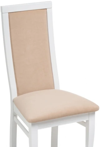Деревянный стул Woodville Давиано бежевый велюр / белый 515978