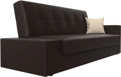 Диван-книжка Лига-020 стол слева (Коричневый,Бежевый/Экокожа) Лига Диванов арт.118542L