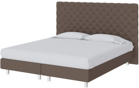 PROxSON Кровать Paris Boxspring Lift (Ткань: Рогожка Savana Chocolate (шоколад)) 160x200