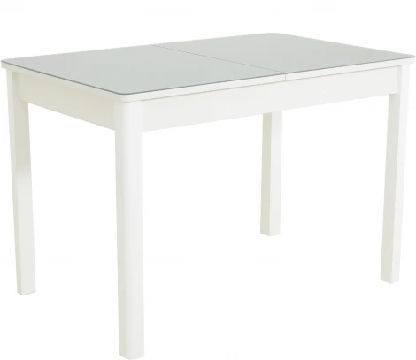 Стол Гамбург 1, Белый/Стекло серое, Аврора