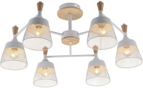 Потолочная люстра на штанге Seven Fires Laurens SF3386/6C-WT-WD