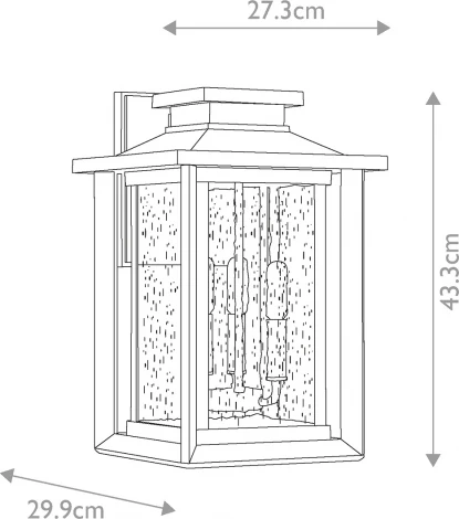 Настенный уличный фонарь Quoizel Wakefield QZ-WAKEFIELD-L-TBK (220V, IP44)
