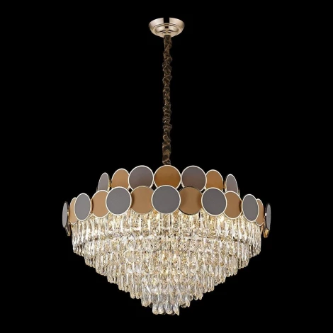 Подвесная люстра каскадная Wertmark Oriana WE145.21.303 (220V, хрусталь, на цепи)