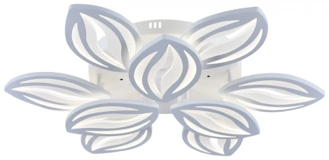 Потолочная люстра ярусная Escada 10221/9LED White (ночной режим, 220V, пульт управления, цветы)