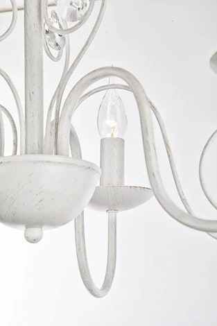 Подвесная люстра Eurosvet Tomas 60018/3 белый с золотом (220V, на цепи, подсвечник, свеча)