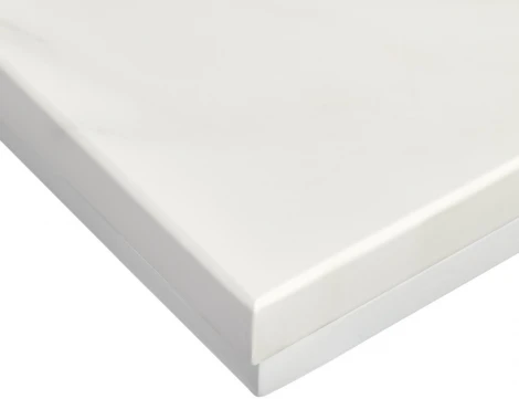 Придиванный столик Loft 50x30см, белый мрамор с белыми ножками Bradex Home RF 0359