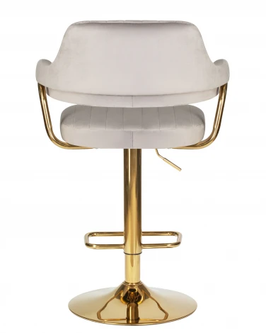 Набор 2 шт стул барный DOBRIN CHARLY GOLD (серый велюр (MJ9-75))