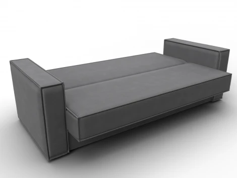 Диван-книжка Куба (ДСП,ЛДСП/Пластик/Замша/Серый) Лига Диванов 127461