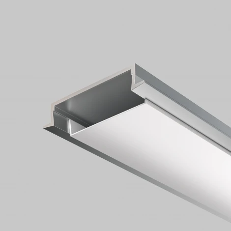 Алюминиевый профиль встраиваемый с накладным фланцем 30x6 серебро, 2 м Maytoni Led Strip 632018