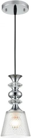 Подвесной светильник Lumion Manola 8049/1А хром/прозрачный металл/стекло E27 1*60W 220V
