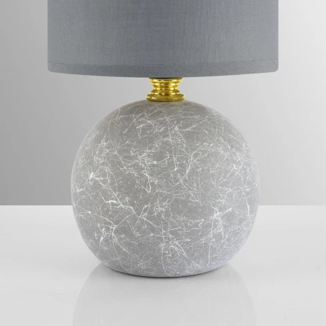 Настольная лампа Lumion Vilana 8165/1T серый, керамика/текстиль E14 1*40W 220V (выключатель, круглые)