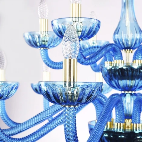 Подвесная люстра Bohemia 1311 1311/12+6/360/2d G Aq/Aquamarine/M-1H