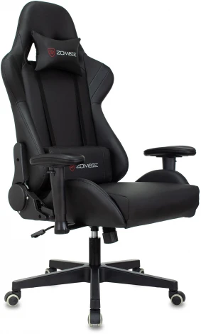 Кресло игровое Zombie Formula черный/карбон эко.кожа крестов. пластик черный CARB