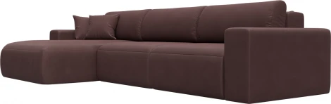 Диван угловой Лига-036 НПБ Классик Лонг левый угол Лига Диванов (Замша) арт.127799L