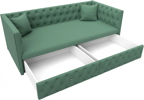 Диван детский прямой Найс (Зеленый/Рогожка) Лига Диванов арт.123169