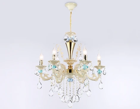 Подвесная люстра Ambrella TRADITIONAL TR4923 (220V, хрусталь, на цепи, свеча)