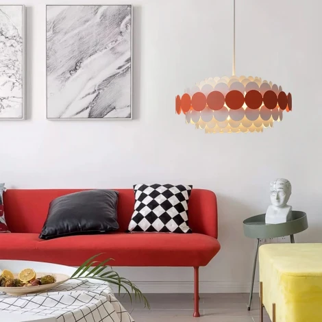 Люстра на штанге Asola D60 Red ImperiumLoft Asola01 (183483-26) (220V, круглые)