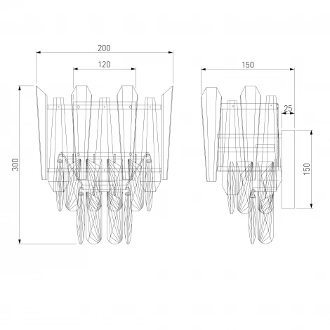 Настенный светильник Bogate's Coda 328/2 Strotskis