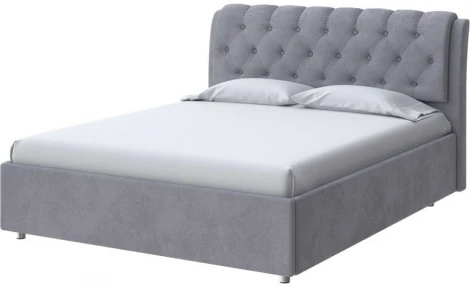 PROxSON Кровать Chester (Ткань: Велюр Teddy Мокрый асфальт) 80x200