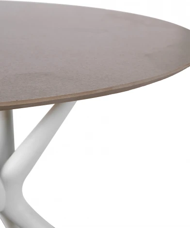 Стол обеденный обеденный JET CERAMIC круглый d-80 (Термопластичный полимер, Белый)