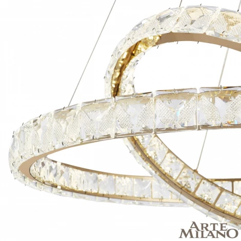 Подвесной светильник Arte Milano Venezia 311311/D600-D400 GD (регулировка яркости, LED, 220V, хрусталь, пульт управления, на тросе)