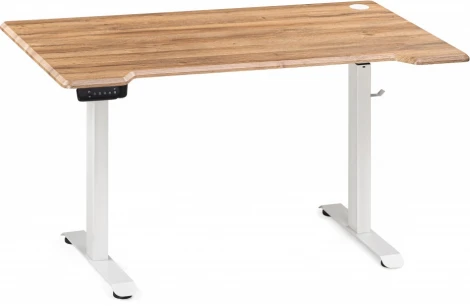 Компьютерный стол Маркос с механизмом подъема 140 (Маркос с механизмом подъема 140х80х75 белый / вотан дуб) Notta арт.578486