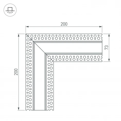Угол LINIA32-FANTOM (Arlight, Металл) 064415