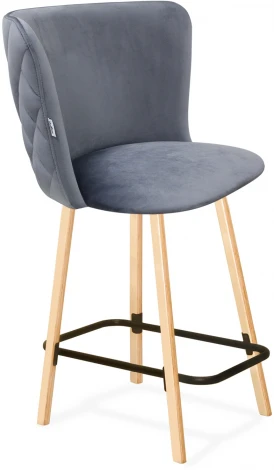 Стул полубарный SHT-ST36-3/S94-1 нейтральный серый/прозр. лак/черный муар Sheffilton 3456678801