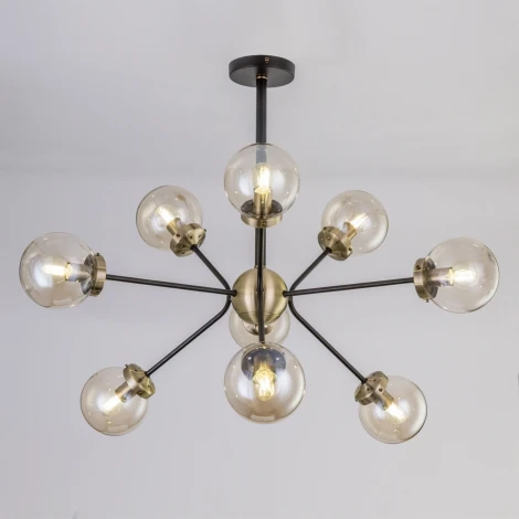 Потолочная люстра на штанге Citilux Планета CL105295 (220V, шарики, молекулы)
