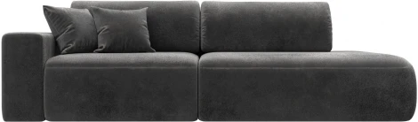 Диван прямой Лига-036 НПБ Модерн подлокотник слева Лига Диванов (Велюр) арт.127717L