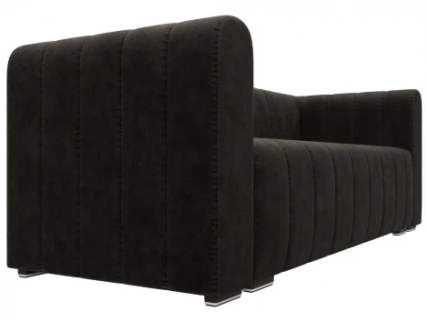 Диван прямой Лига-073 (ДСП,Фанера/Пластик/Велюр/Коричневый) Лига Диванов 129989