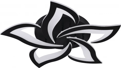 Потолочная люстра Natali Kovaltseva INNOVATION STYLE 83002 BLACK (регулировка яркости, LED, 220V, пульт управления, цветы)