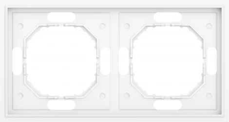 Рамка 2-я, глянцевый белый Donel S08 DS21203