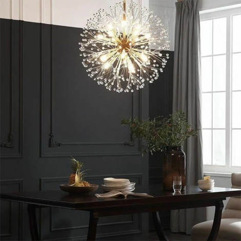 Подвесной светильник Dunkirk L28506 (220V, хрусталь K9, на цепи, шар)