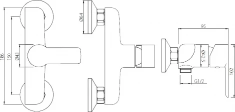 Смеситель Damixa Scandi Start HFSS20000 для душа