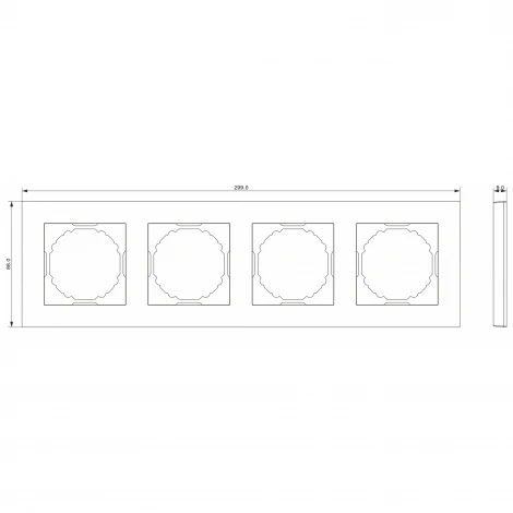 Рамка 4-я, матовый кашемир Donel A07 DE21435