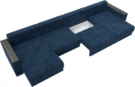 Диван П-образный с декором Лига-049 НПБ Лонг Лига Диванов (Велюр) арт.128566