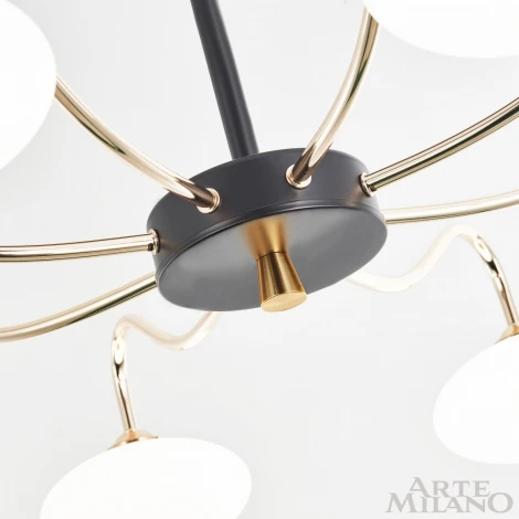 Потолочная люстра на штанге Arte Milano 273908/8 BK/GD (LED, 220V)