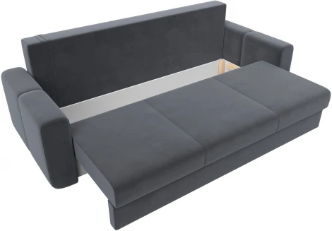 Диван прямой Лига-031 (Серый/Велюр) Лига Диванов арт.121258